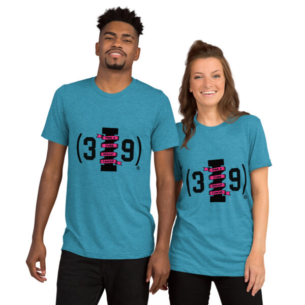 (3I9) Breast Cancer Awareness Logo Tri-Blend Unisex T-Shirt - Image 8