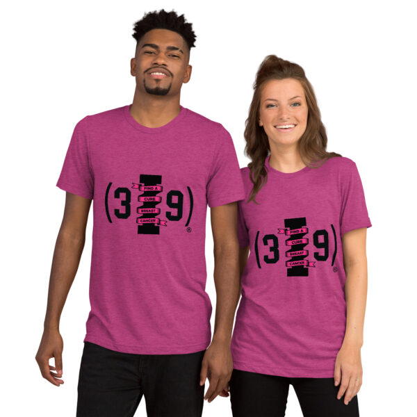(3I9) Breast Cancer Awareness Logo Tri-Blend Unisex T-Shirt - Image 3