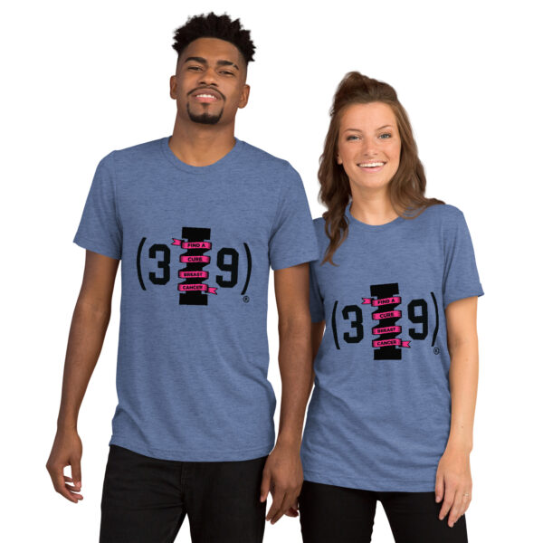 (3I9) Breast Cancer Awareness Logo Tri-Blend Unisex T-Shirt - Image 7