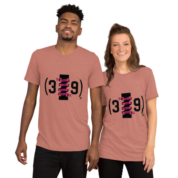(3I9) Breast Cancer Awareness Logo Tri-Blend Unisex T-Shirt - Image 11