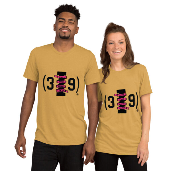 (3I9) Breast Cancer Awareness Logo Tri-Blend Unisex T-Shirt - Image 12