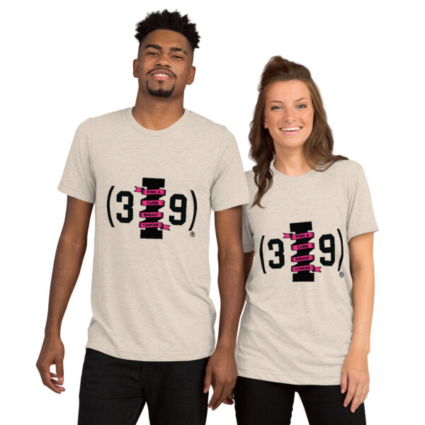 (3I9) Breast Cancer Awareness Logo Tri-Blend Unisex T-Shirt