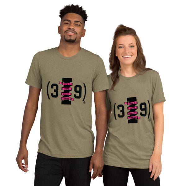 (3I9) Breast Cancer Awareness Logo Tri-Blend Unisex T-Shirt - Image 10