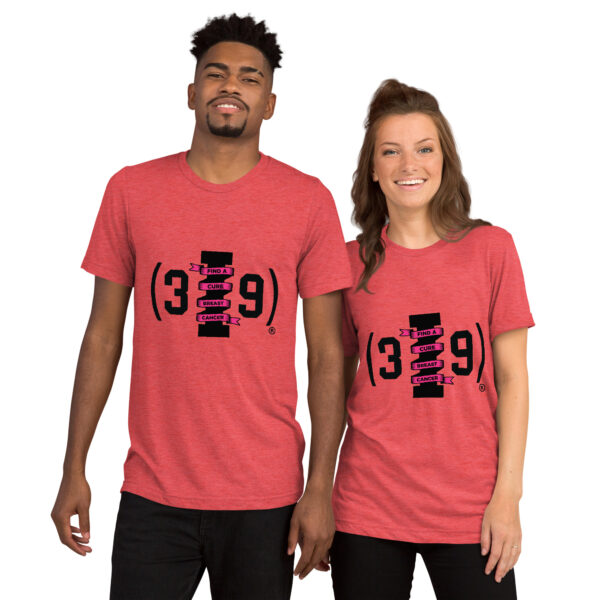 (3I9) Breast Cancer Awareness Logo Tri-Blend Unisex T-Shirt - Image 6