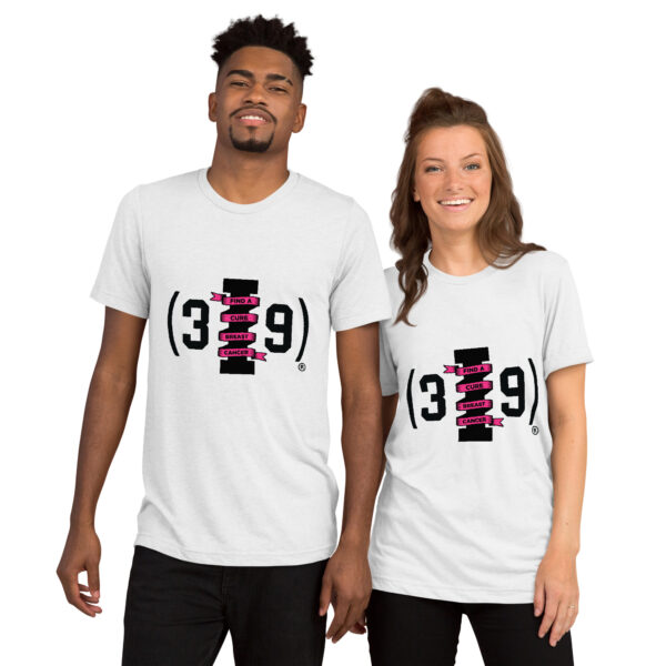 (3I9) Breast Cancer Awareness Logo Tri-Blend Unisex T-Shirt - Image 14