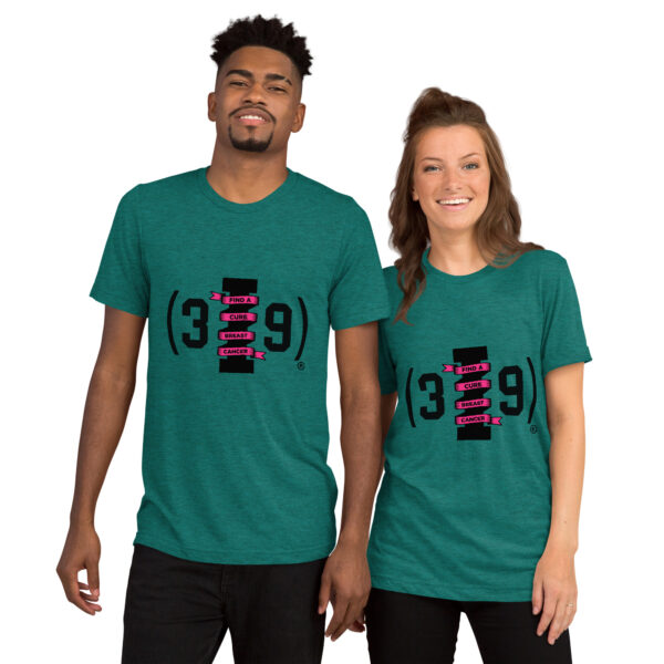 (3I9) Breast Cancer Awareness Logo Tri-Blend Unisex T-Shirt - Image 2