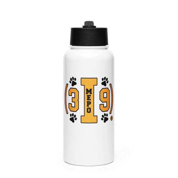 (3I9) ORANGE MEDIAPOLIS - Stainless steel water bottle with a straw lid