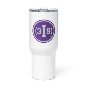 (3I9) BHS PURPLE/GRAY - Travel mug with a handle