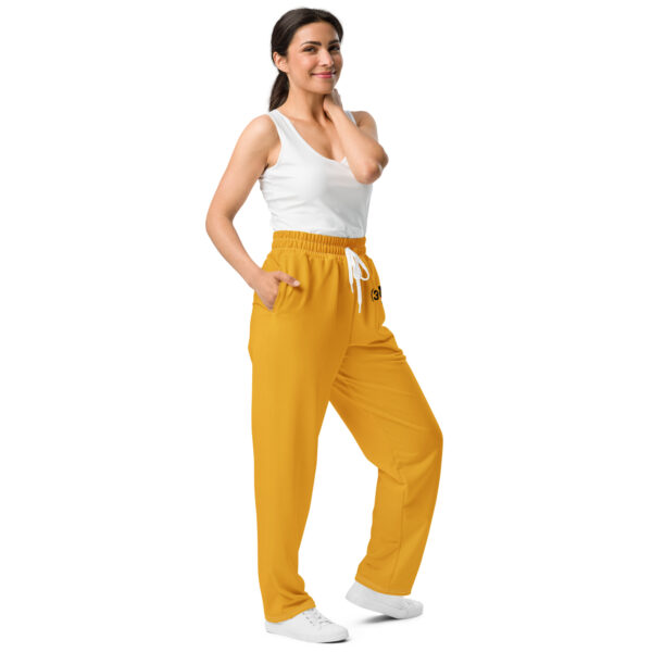 (3I9) Heartfelt Wave Black Yellow - Unisex Joggers - Image 2
