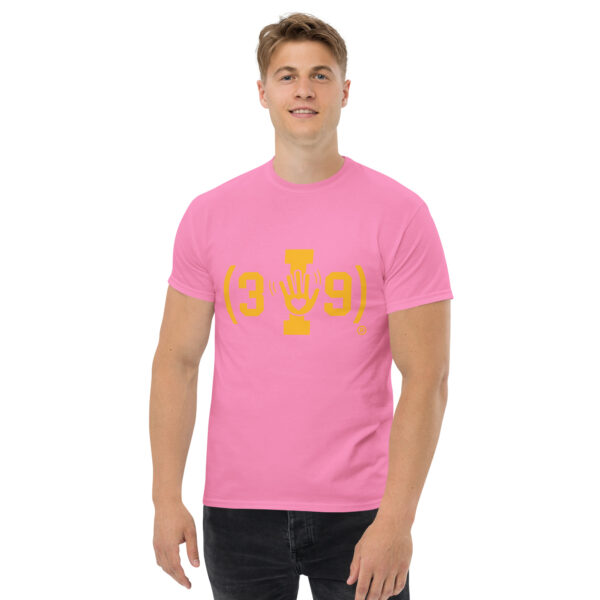 (3I9) Yellow The Wave with Heart Logo Unisex T-Shirt - Image 11