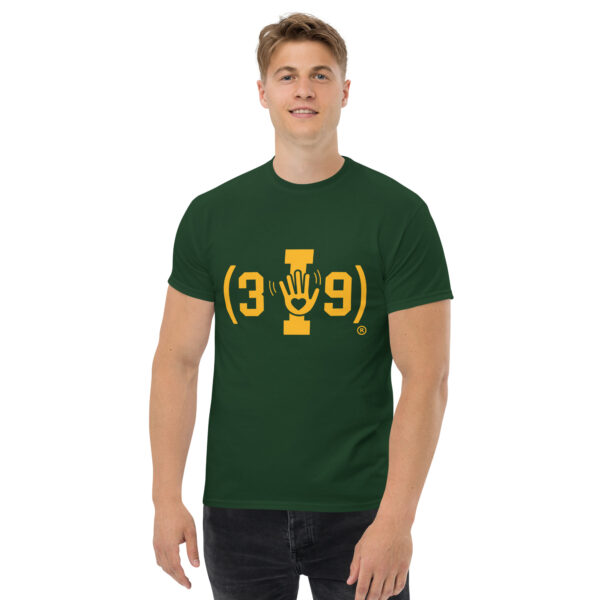 (3I9) Yellow The Wave with Heart Logo Unisex T-Shirt - Image 4