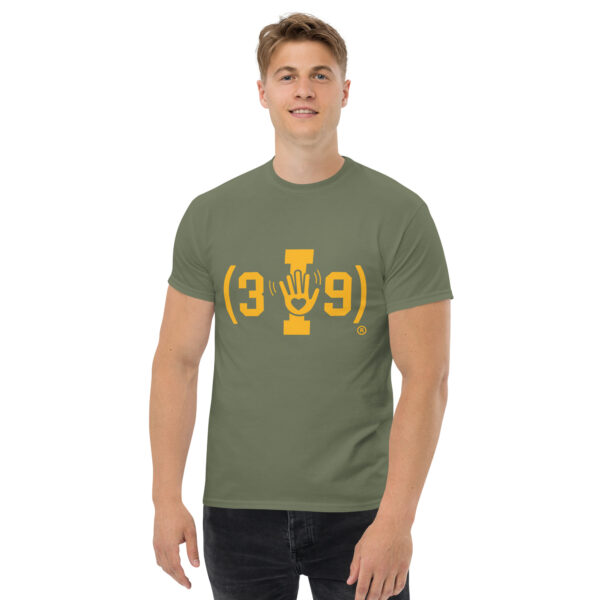 (3I9) Yellow The Wave with Heart Logo Unisex T-Shirt - Image 8
