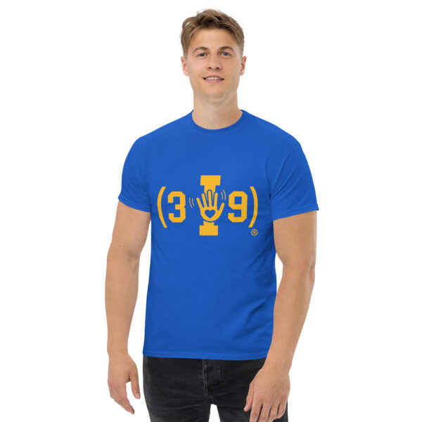 (3I9) Yellow The Wave with Heart Logo Unisex T-Shirt - Image 6
