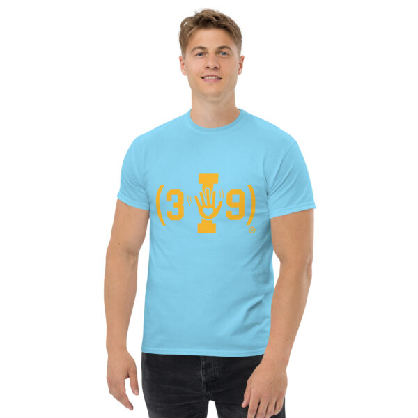 (3I9) Yellow The Wave with Heart Logo Unisex T-Shirt - Image 14