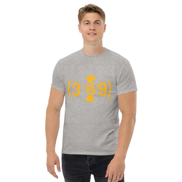 (3I9) Yellow The Wave with Heart Logo Unisex T-Shirt - Image 13