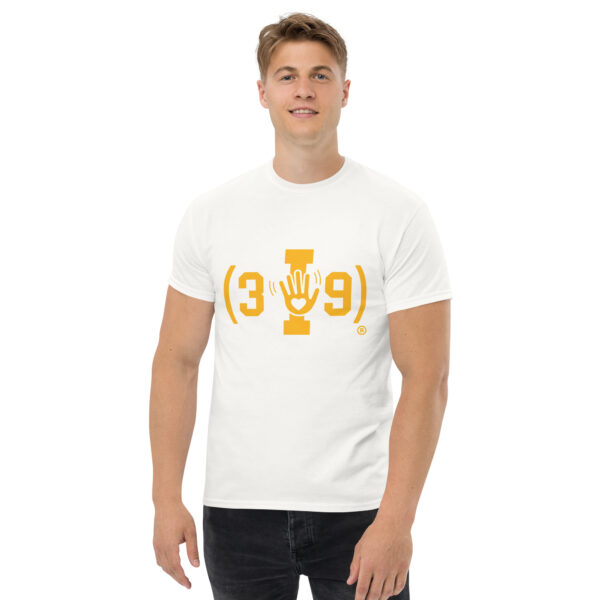(3I9) Yellow The Wave with Heart Logo Unisex T-Shirt - Image 15
