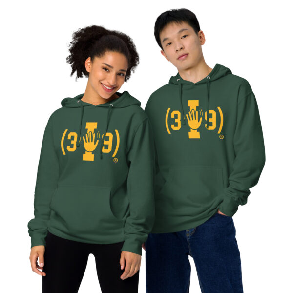 (3I9) Yellow The Wave Logo Hoodie