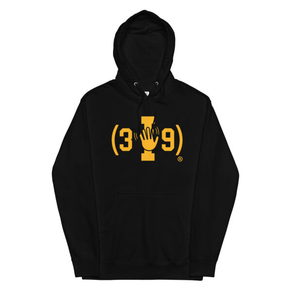 (3I9) Yellow The Wave Logo Hoodie - Image 4