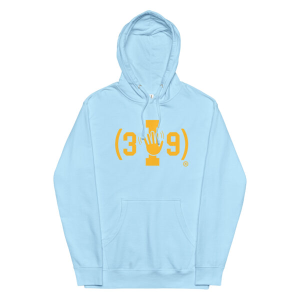 (3I9) Yellow The Wave Logo Hoodie - Image 12