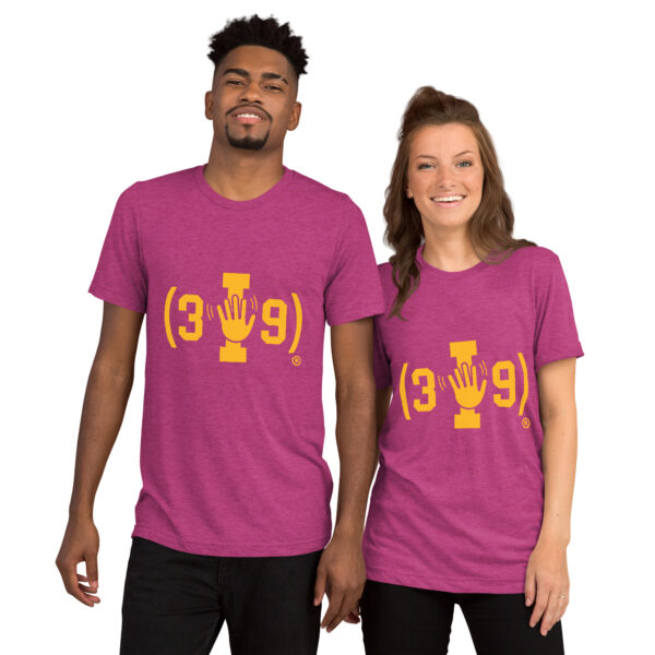(3i9) Yellow The Wave Logo Tri-Blend T-Shirt - Image 5