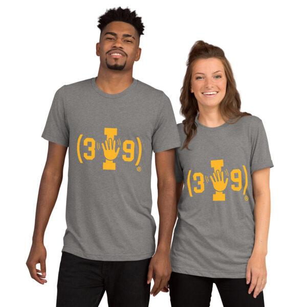 (3i9) Yellow The Wave Logo Tri-Blend T-Shirt - Image 11