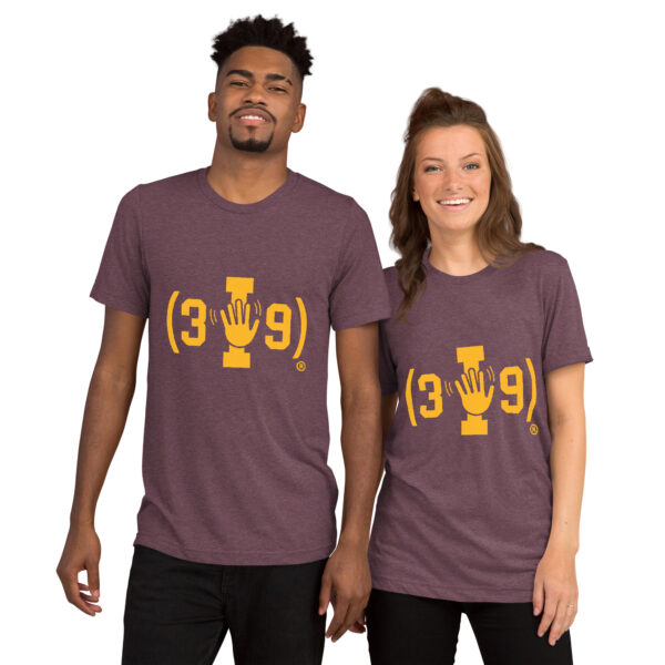 (3i9) Yellow The Wave Logo Tri-Blend T-Shirt