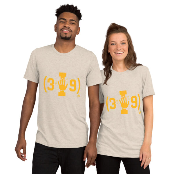 (3i9) Yellow The Wave Logo Tri-Blend T-Shirt - Image 13
