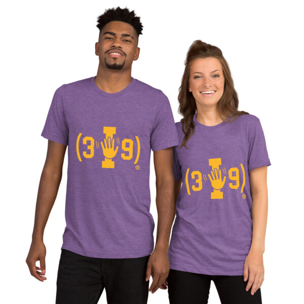 (3i9) Yellow The Wave Logo Tri-Blend T-Shirt - Image 7