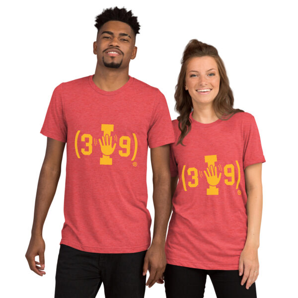 (3i9) Yellow The Wave Logo Tri-Blend T-Shirt - Image 8