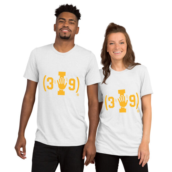 (3i9) Yellow The Wave Logo Tri-Blend T-Shirt - Image 14