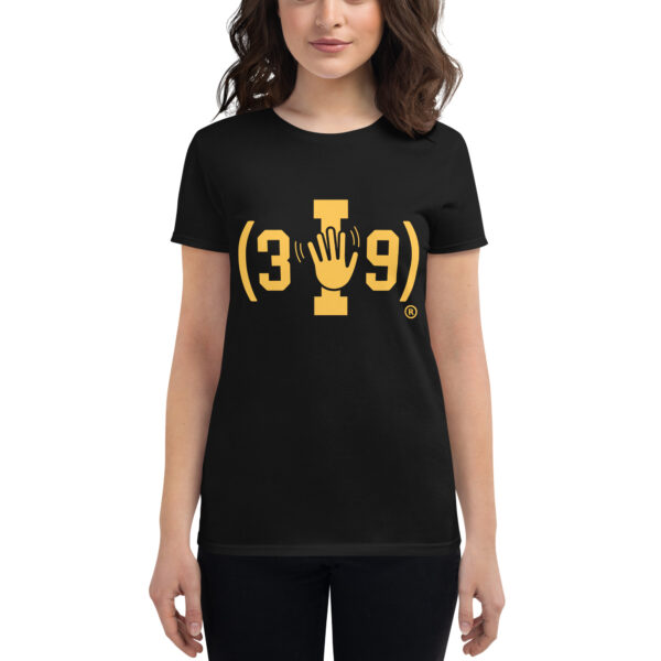 Women's (3I9) Yellow The Wave Logo T-Shirt - Image 2