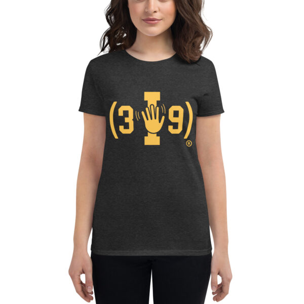 Women's (3I9) Yellow The Wave Logo T-Shirt - Image 4