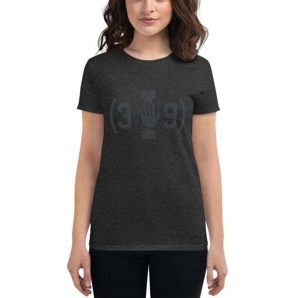 Women's (3I9) Black The Wave Logo T-Shirt - Image 4