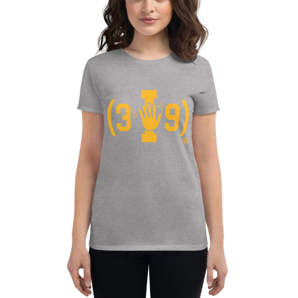 Women's (3I9) Yellow The Wave Logo T-Shirt - Image 6