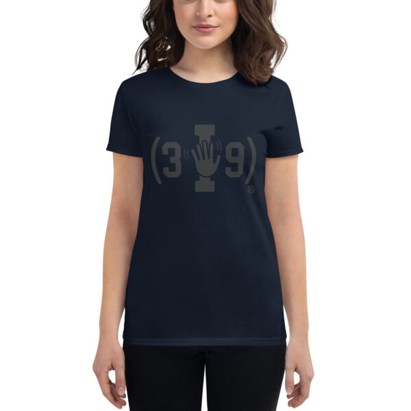 Women's (3I9) Black The Wave Logo T-Shirt - Image 3