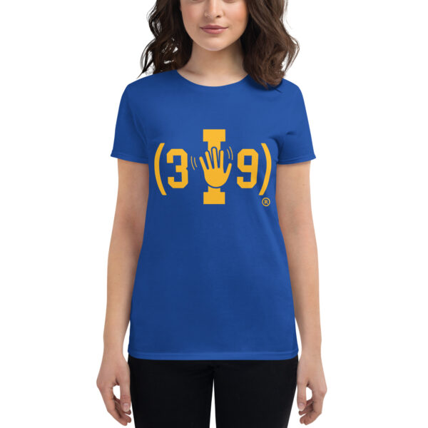 Women's (3I9) Yellow The Wave Logo T-Shirt - Image 5