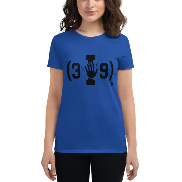 Women's (3I9) Black The Wave Logo T-Shirt - Image 5