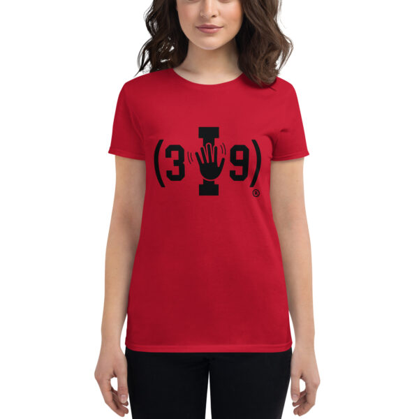 Women's (3I9) Black The Wave Logo T-Shirt