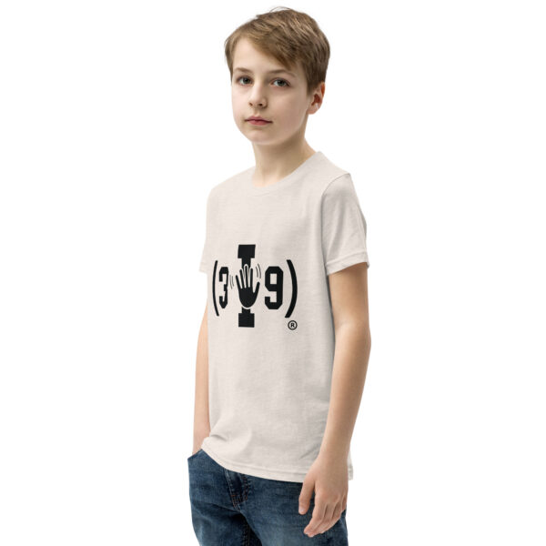 Youth (3I9) Wave Black Logo Tri-Blend T-Shirt - Image 30