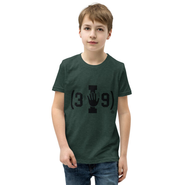 Youth (3I9) Wave Black Logo Tri-Blend T-Shirt - Image 14