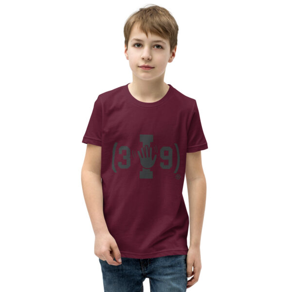 Youth (3I9) Wave Black Logo Tri-Blend T-Shirt - Image 2