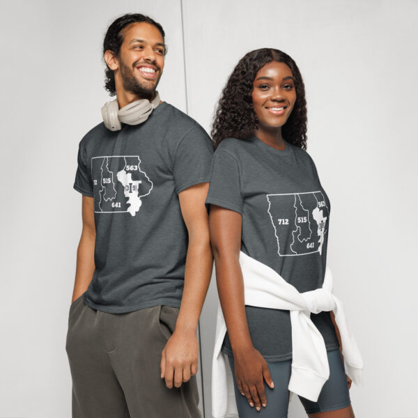 (3I9) IOWA AREA CODES – Unisex T-Shirt - Image 6