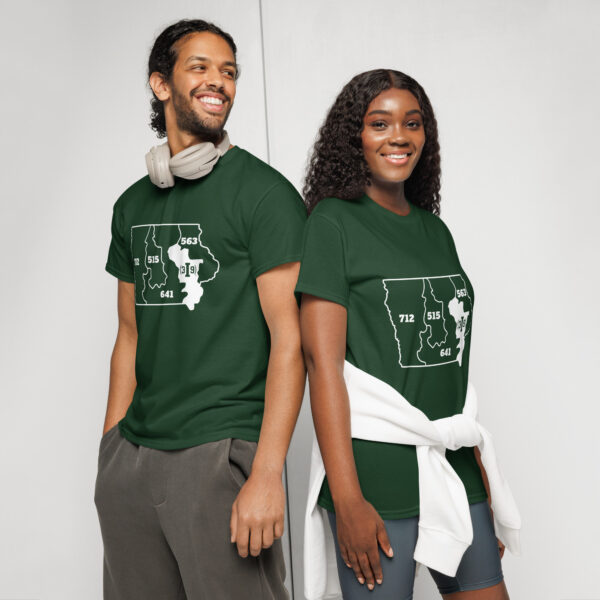 (3I9) IOWA AREA CODES – Unisex T-Shirt - Image 5