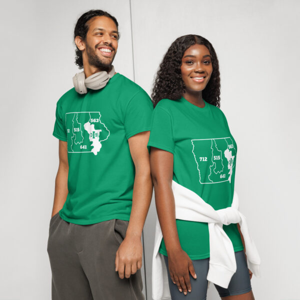 (3I9) IOWA AREA CODES – Unisex T-Shirt - Image 9