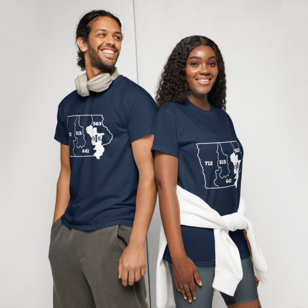 (3I9) IOWA AREA CODES – Unisex T-Shirt - Image 2