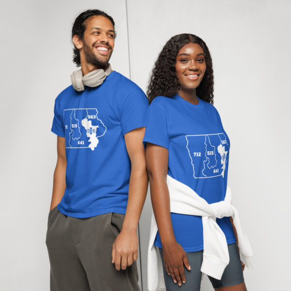 (3I9) IOWA AREA CODES – Unisex T-Shirt - Image 8