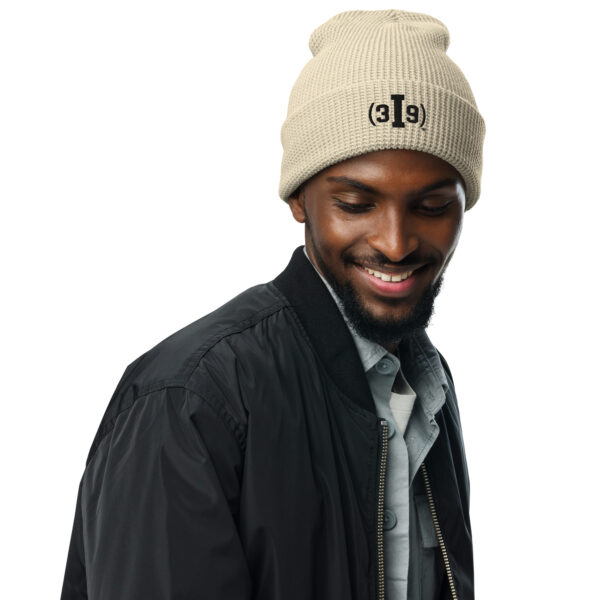 (3I9) Logo - Unisex Waffle Beanie - Image 4
