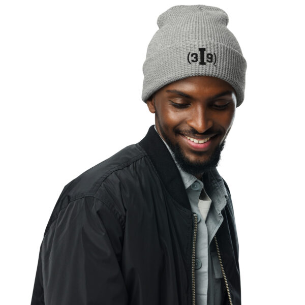 (3I9) Logo - Unisex Waffle Beanie - Image 3