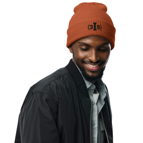 (3I9) Logo - Unisex Waffle Beanie - Image 2
