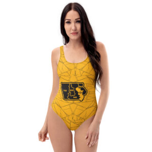 (3I9) Yellow One-Piece Swimsuit